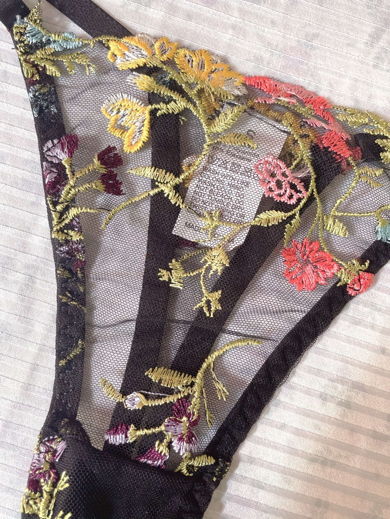 Eternal Bloom: Floral Embroidery Lingerie Set  IZER 