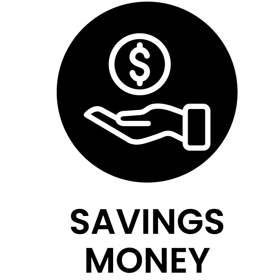 Money-saving logo with piggy bank and dollar sign, perfect for financial institutions.