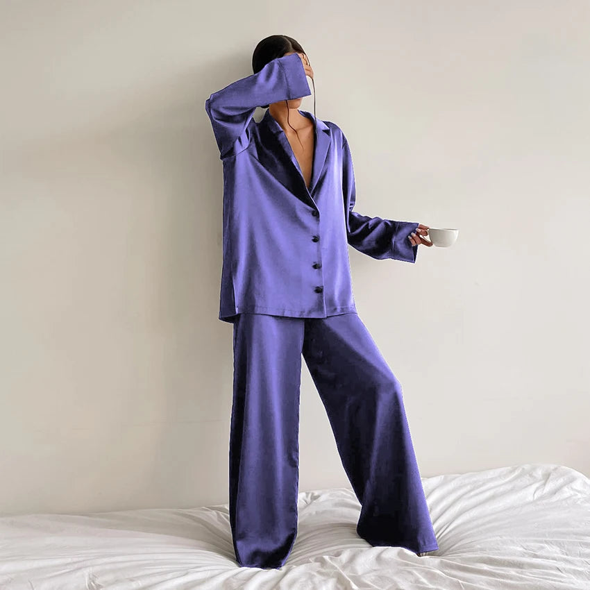 Luxe Satin Silk Pajama Set  IZER 