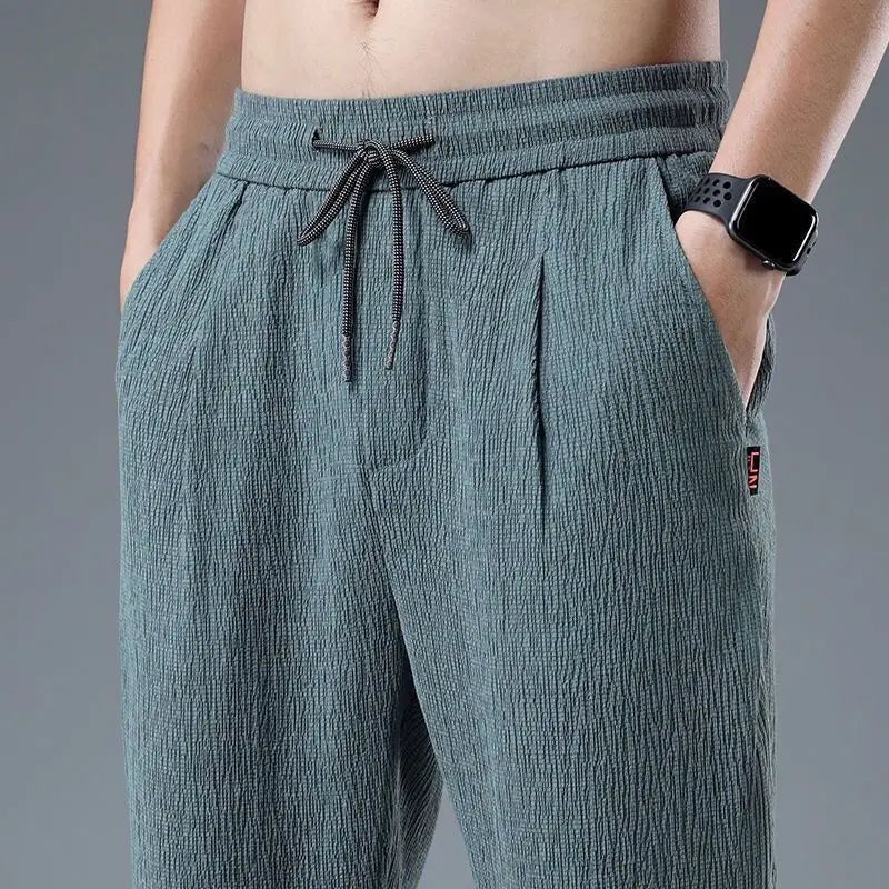 Urban Chill Ice Silk Linen Harem Pants  IZER 