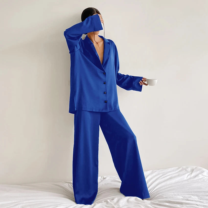 Luxe Satin Silk Pajama Set  IZER 