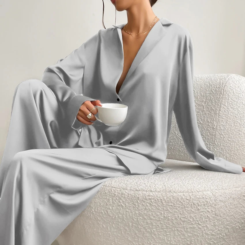 Luxe Satin Silk Pajama Set  IZER 