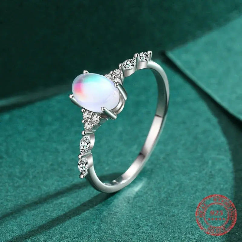 925 Sterling Silver Moonstone Ring  IZER 