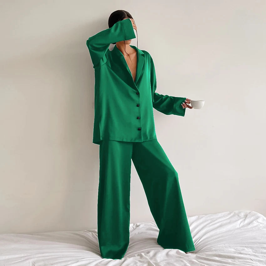 Luxe Satin Silk Pajama Set  IZER 