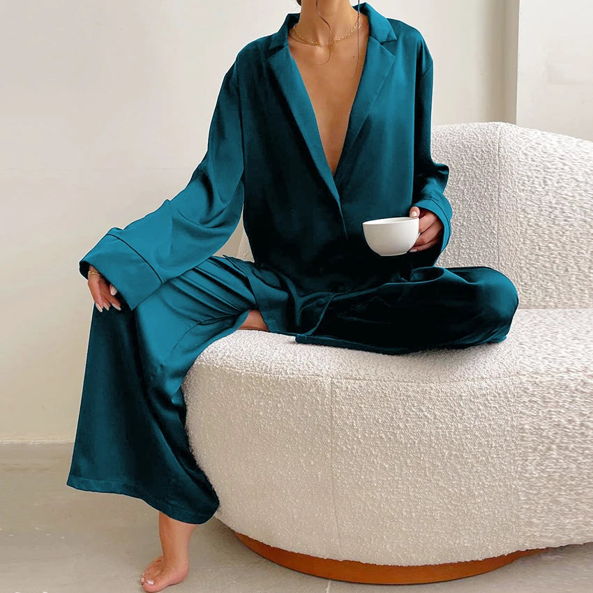 Luxe Satin Silk Pajama Set  IZER 