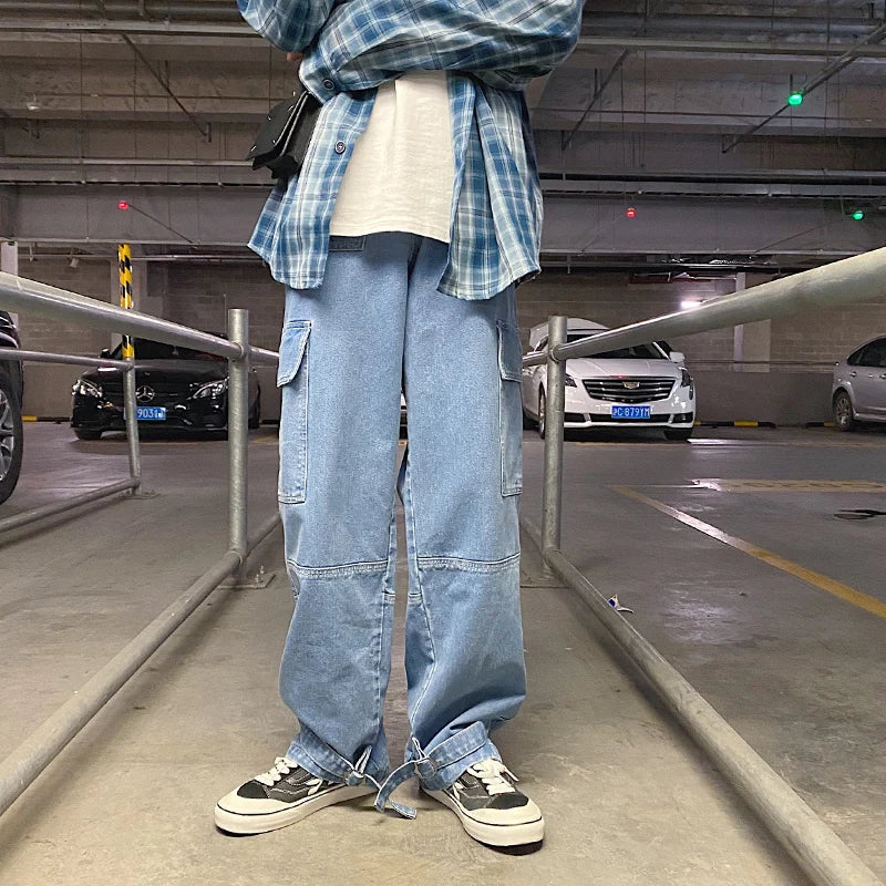 Men's Wide Leg Denim Pants  IZER 