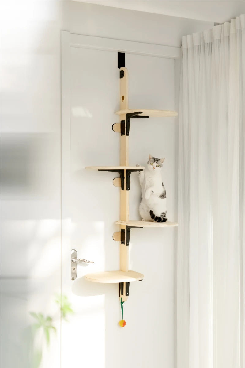 Mewoofun 4-Levels Wooden Cat Climber Shelf  IZER 