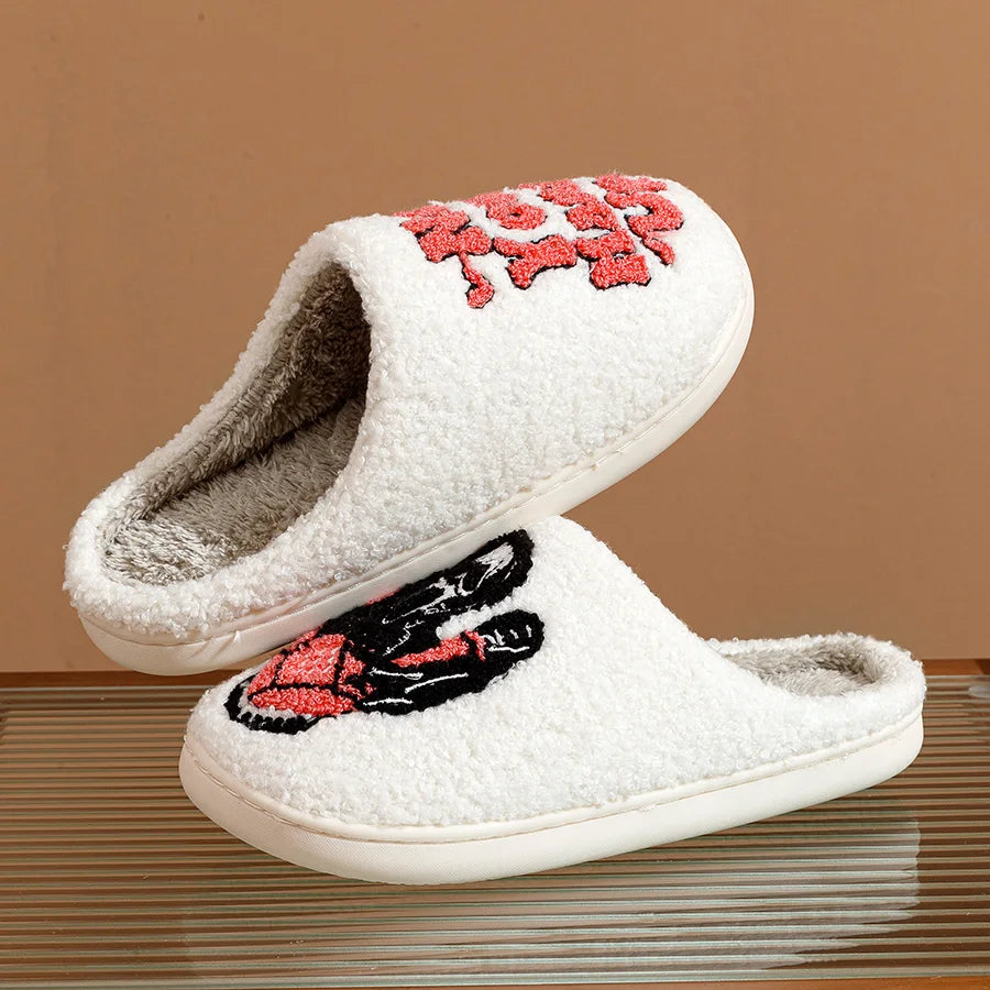 Spooky Chic Fuzzy Slippers  IZER 