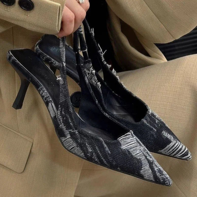 Pointed Toe High Heel Mules  IZER 