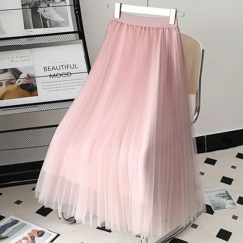 BreezeBloom Gradient Mesh Skirt  IZER 