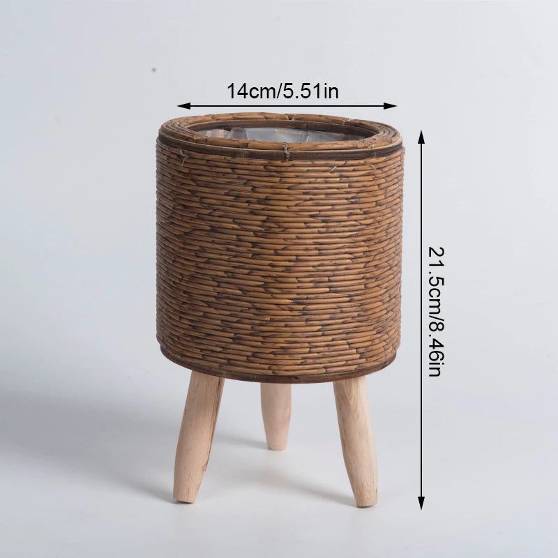 Nordic Rattan-Style Flower Pot Stand  IZER 