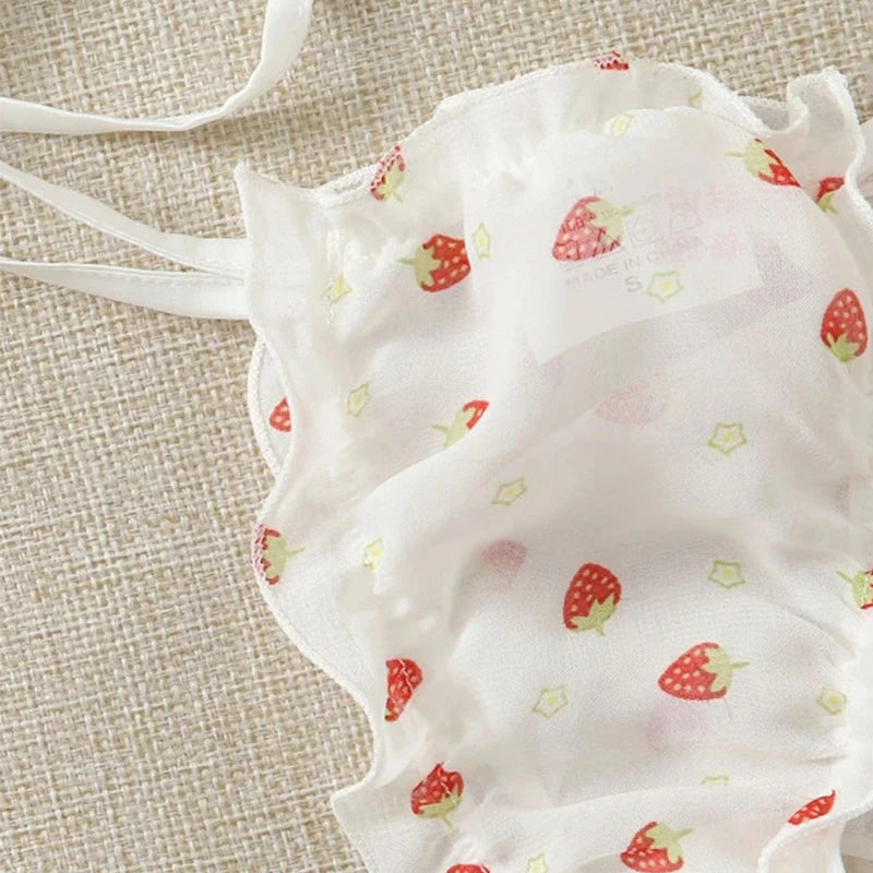 "Strawberry Sweetheart" Off-Shoulder Lingerie Set  IZER 