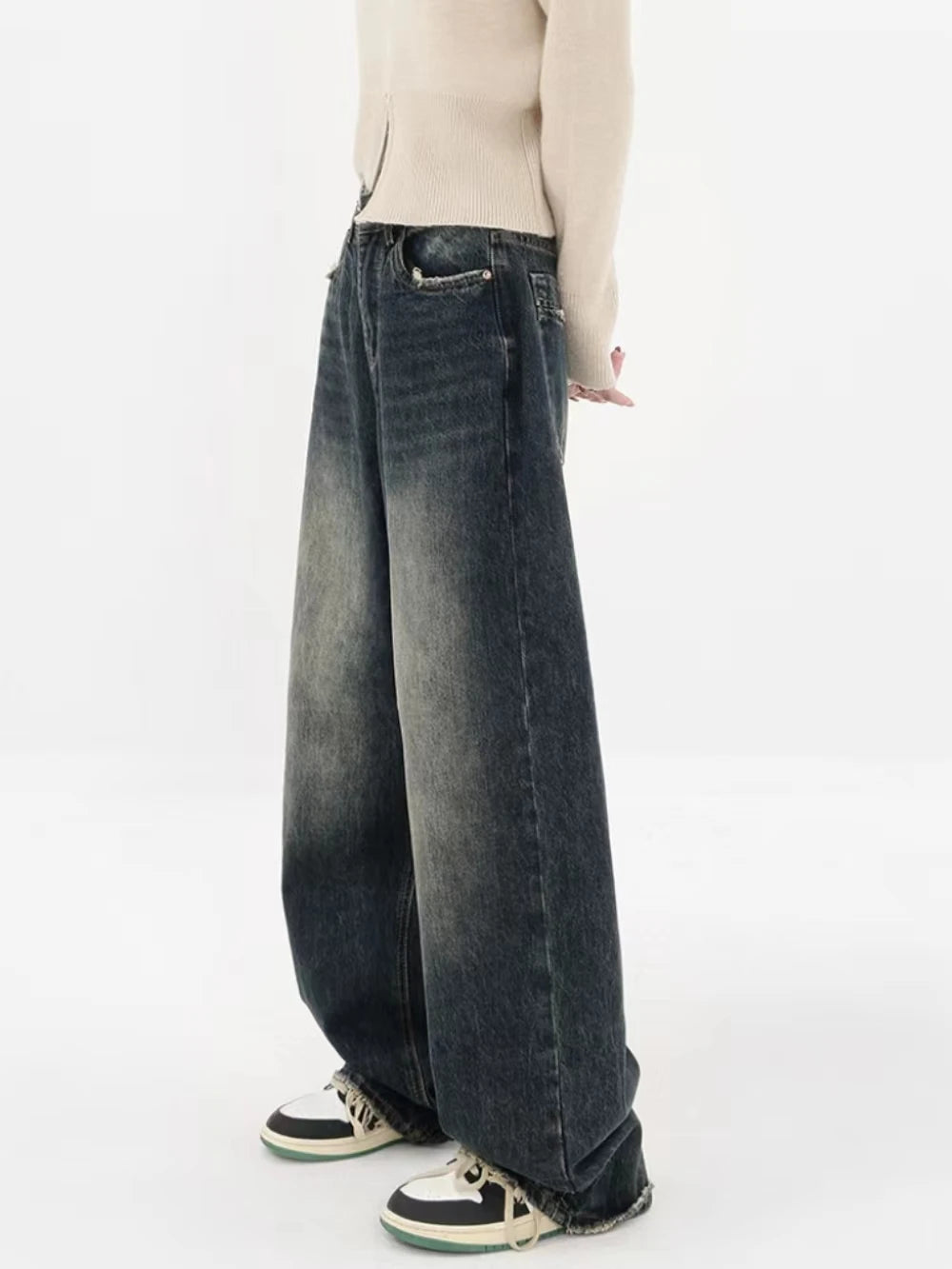 Harajuku Harmony Wide-Leg Denim Trousers  IZER 