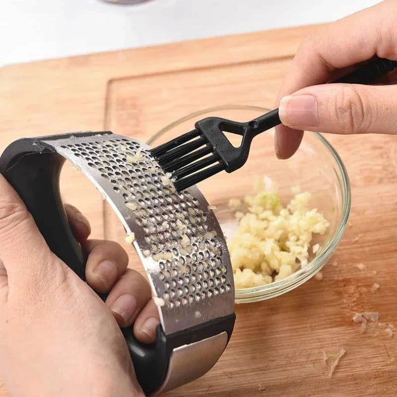 "GarlicGlide" Stainless Steel Garlic Press  IZER 