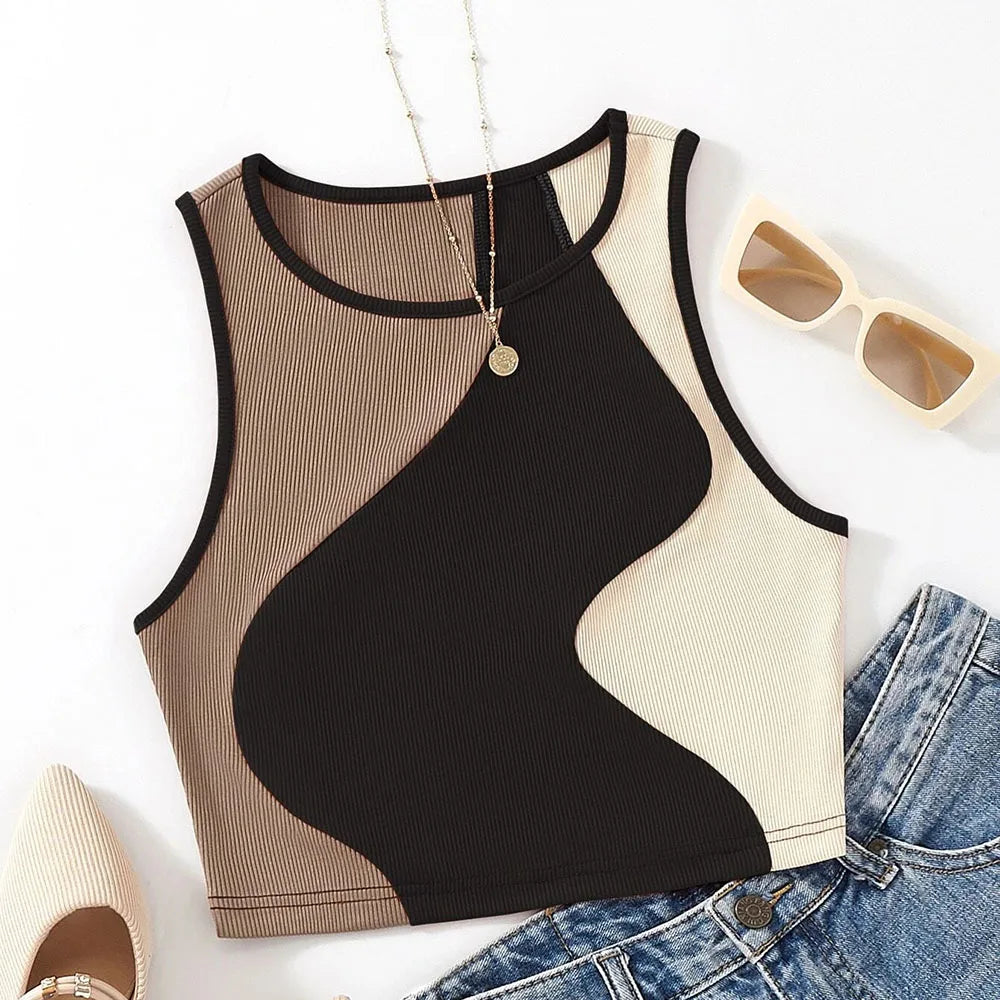 Retro Romance Ribbed Heartbeat Crop Tank  IZER 