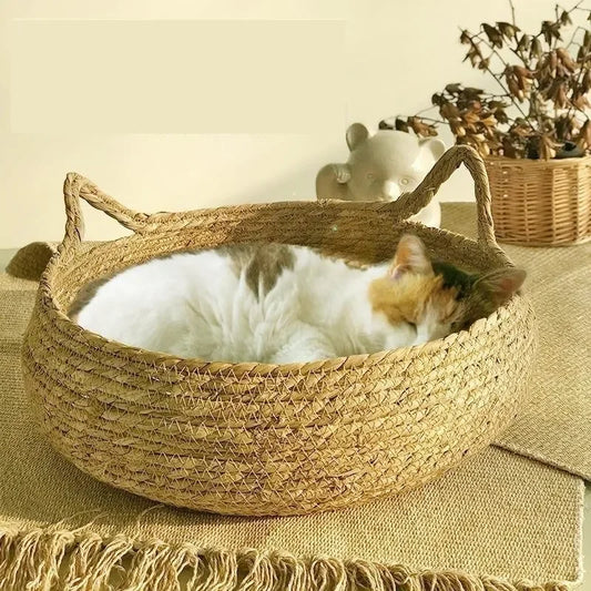 "Cozy Paws" Handmade Vine Woven Cat Nest  IZER 