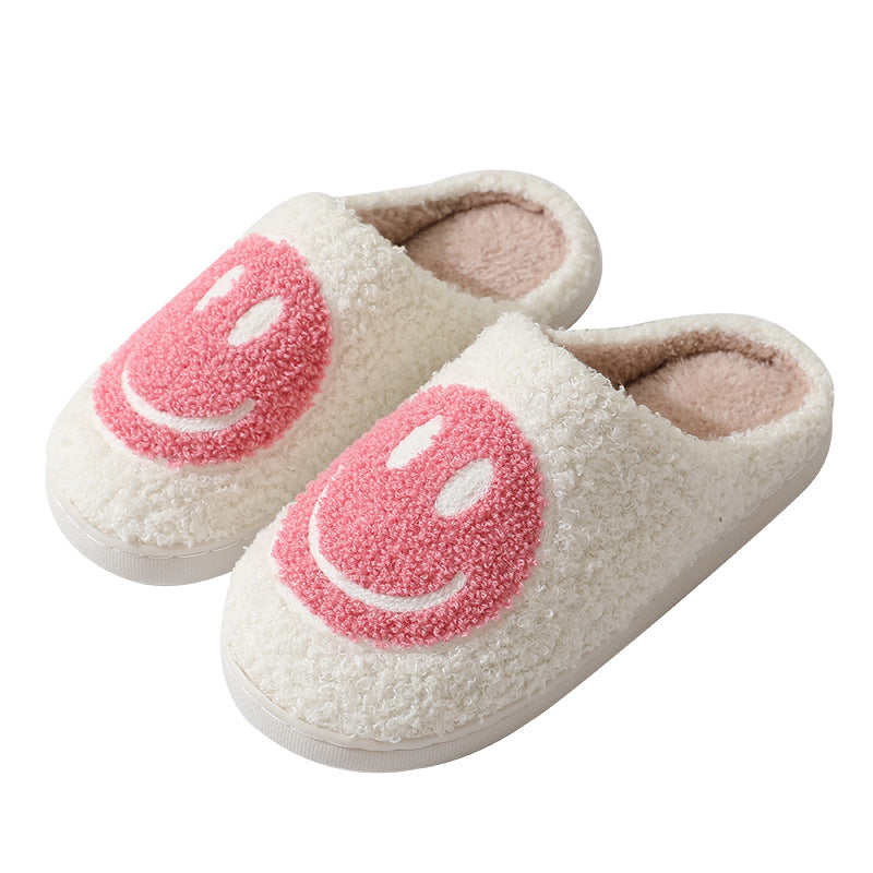 Smiling Face Furry Couple Slippers  IZER 