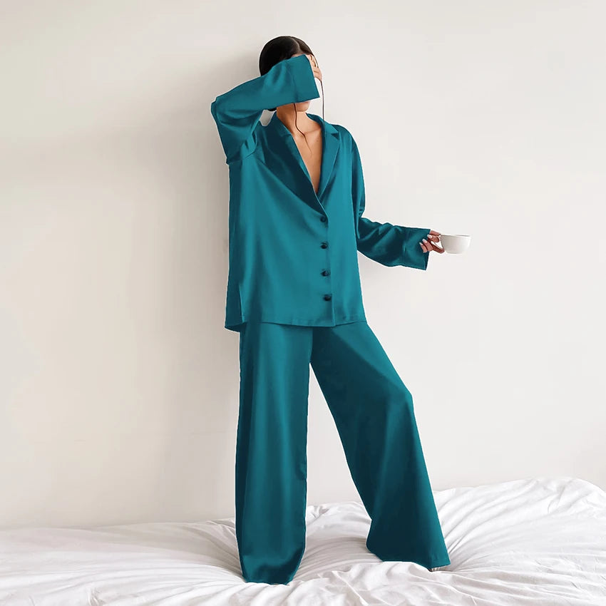 Luxe Satin Silk Pajama Set  IZER 