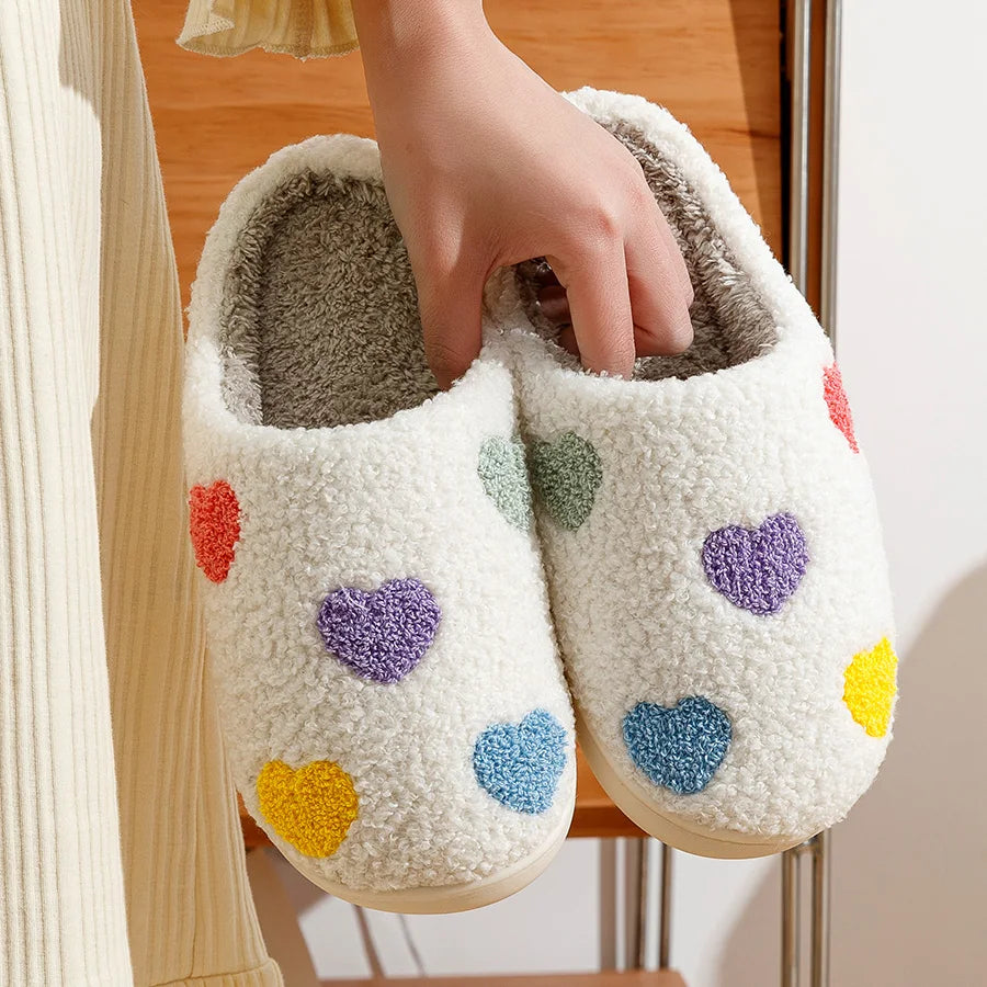 Sweetheart Fuzzy Heart Slippers  IZER 