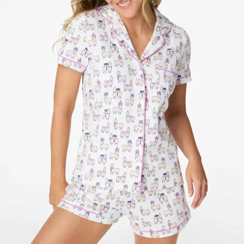 Cartoon Charm 2-Piece Pajama Set  IZER 