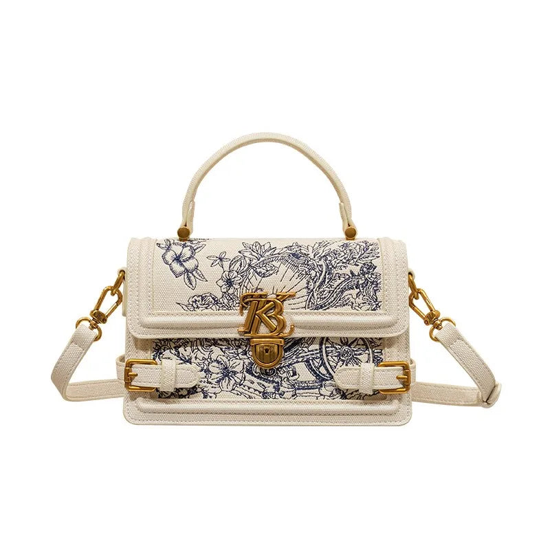 High-End Embroidered Square Crossbody Bag  IZER 