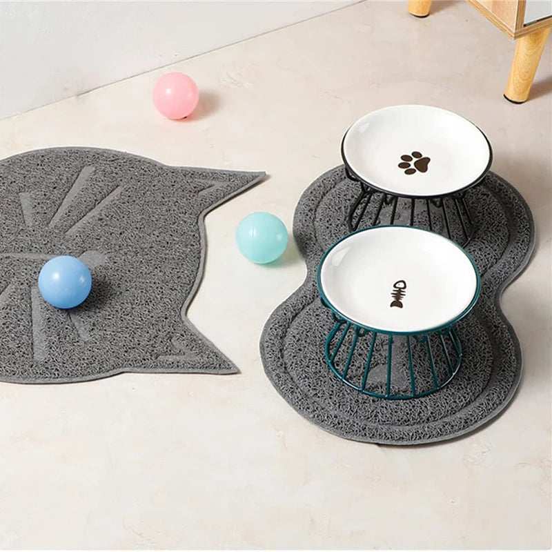 PawsEase Ceramic Pet Bowl with Metal Rack  IZER 