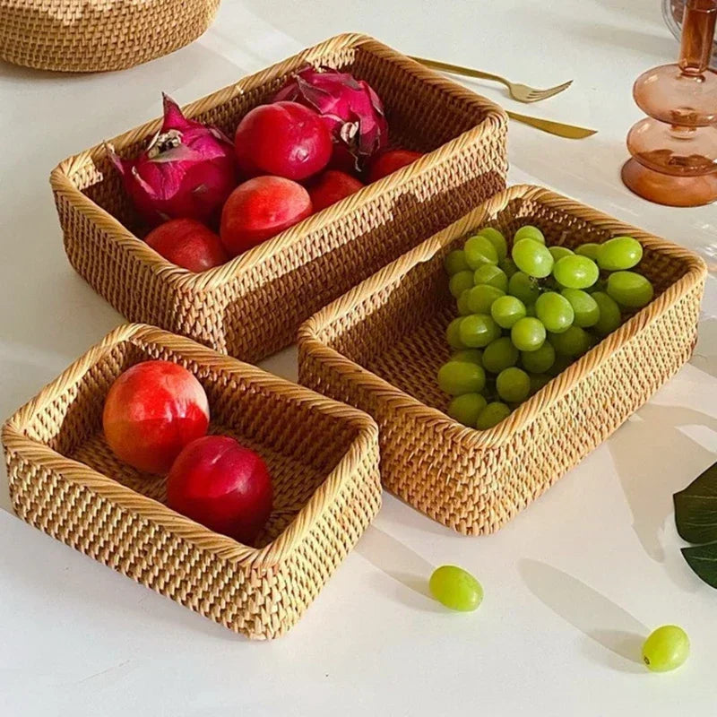 Rustic Rattan Harvest Basket  IZER 