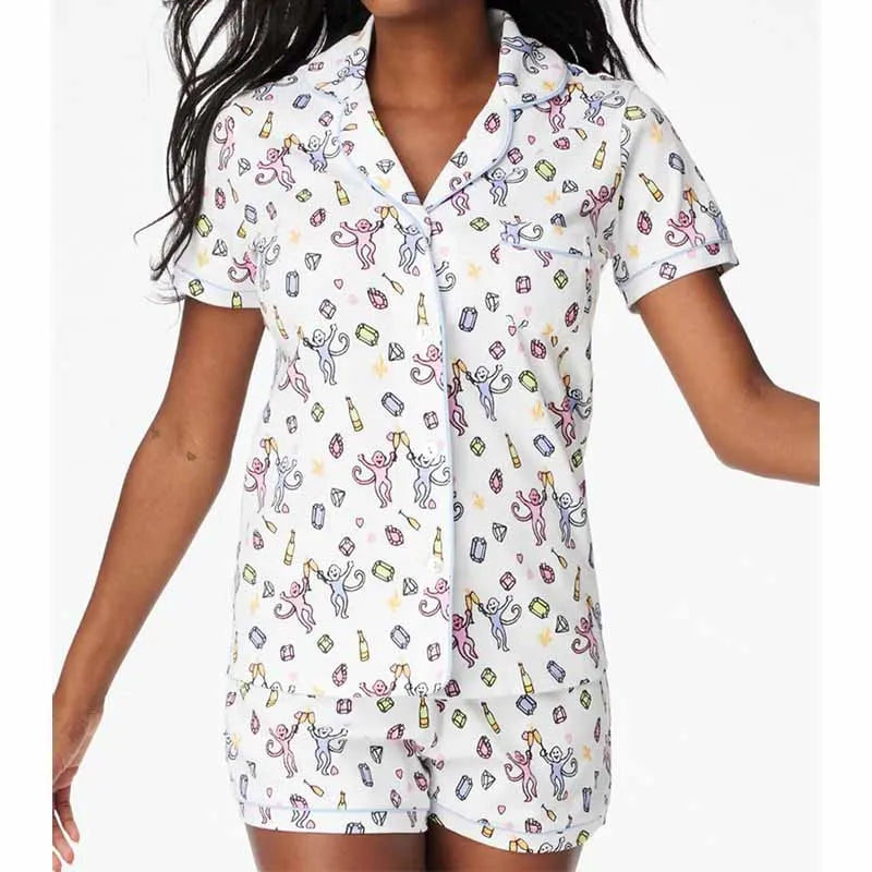 Cartoon Charm 2-Piece Pajama Set  IZER 