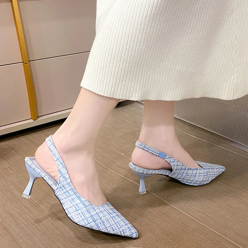 Blue Pointed Toe High Heels  IZER 