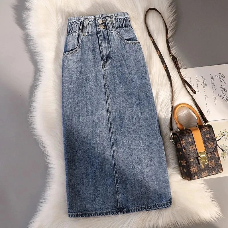 Split Denim Chic Skirt  IZER 