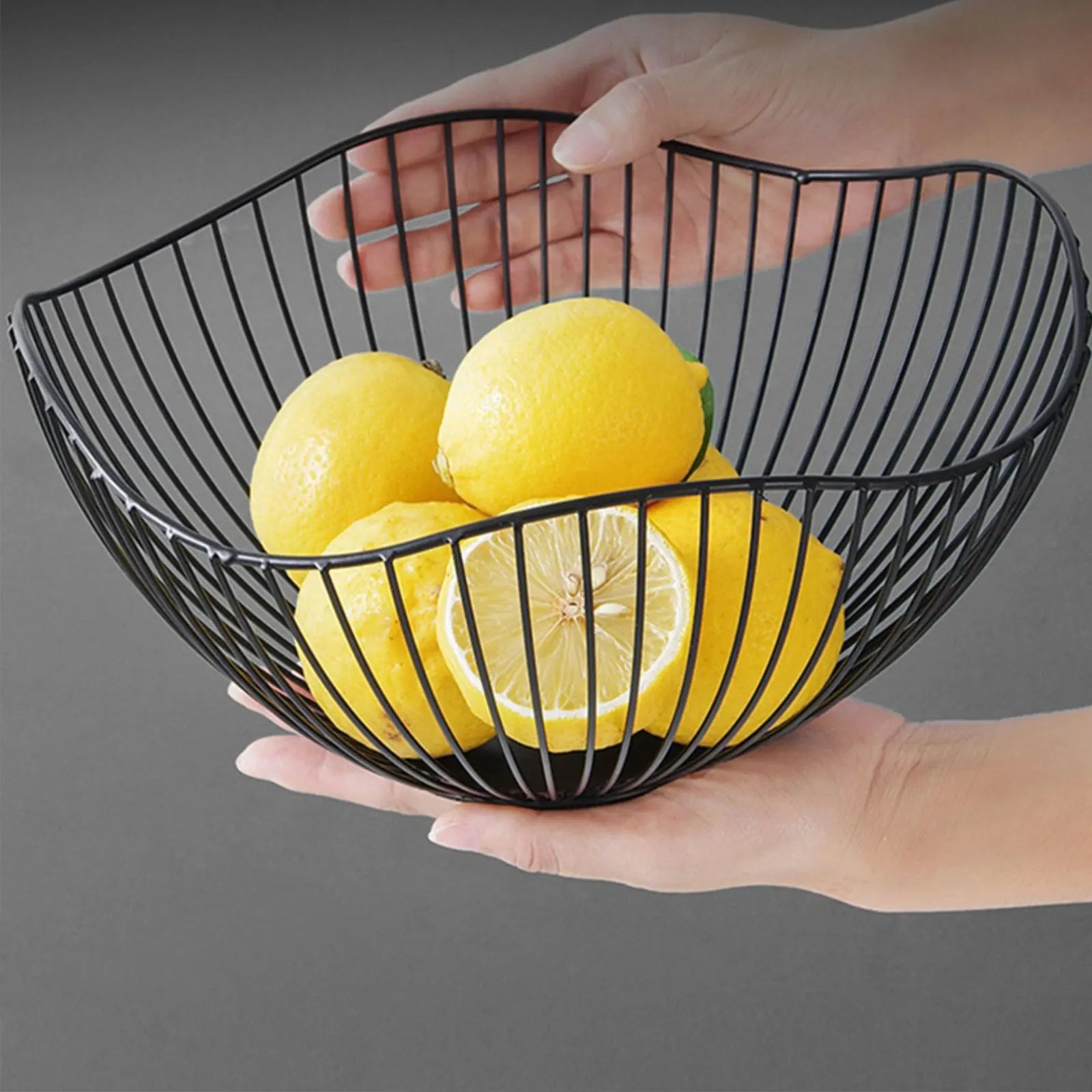 Elegant Wrought Iron Fruit Storage Basket  IZER 