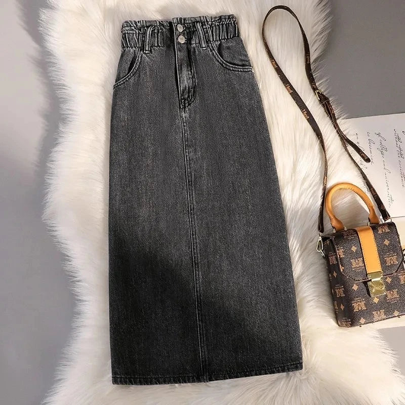 Split Denim Chic Skirt  IZER 