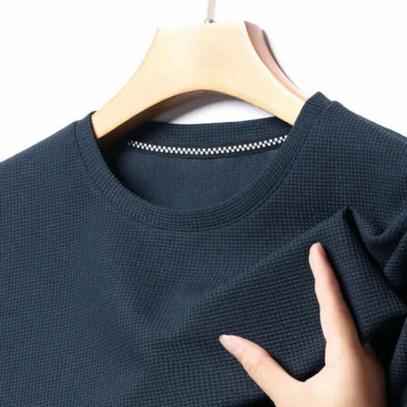 Summer Waffle Knit T-Shirt for Men  IZER 