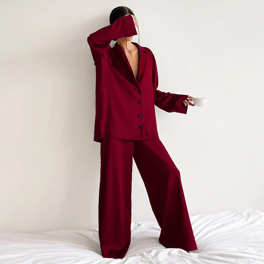 Luxe Satin Silk Pajama Set  IZER 