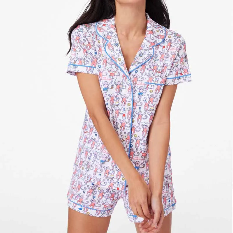 Cartoon Charm 2-Piece Pajama Set  IZER 