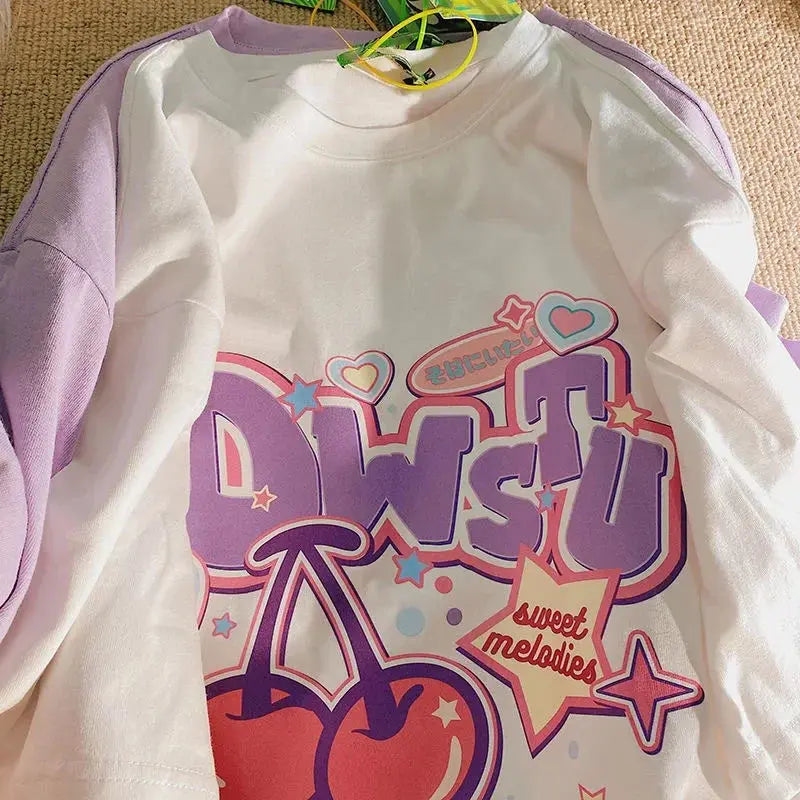 Whimsy Orchard Kawaii Fruit Delight Tee  IZER 