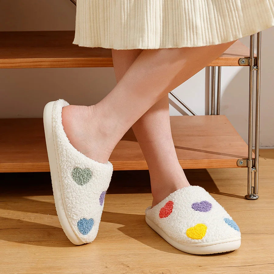 Sweetheart Fuzzy Heart Slippers  IZER 