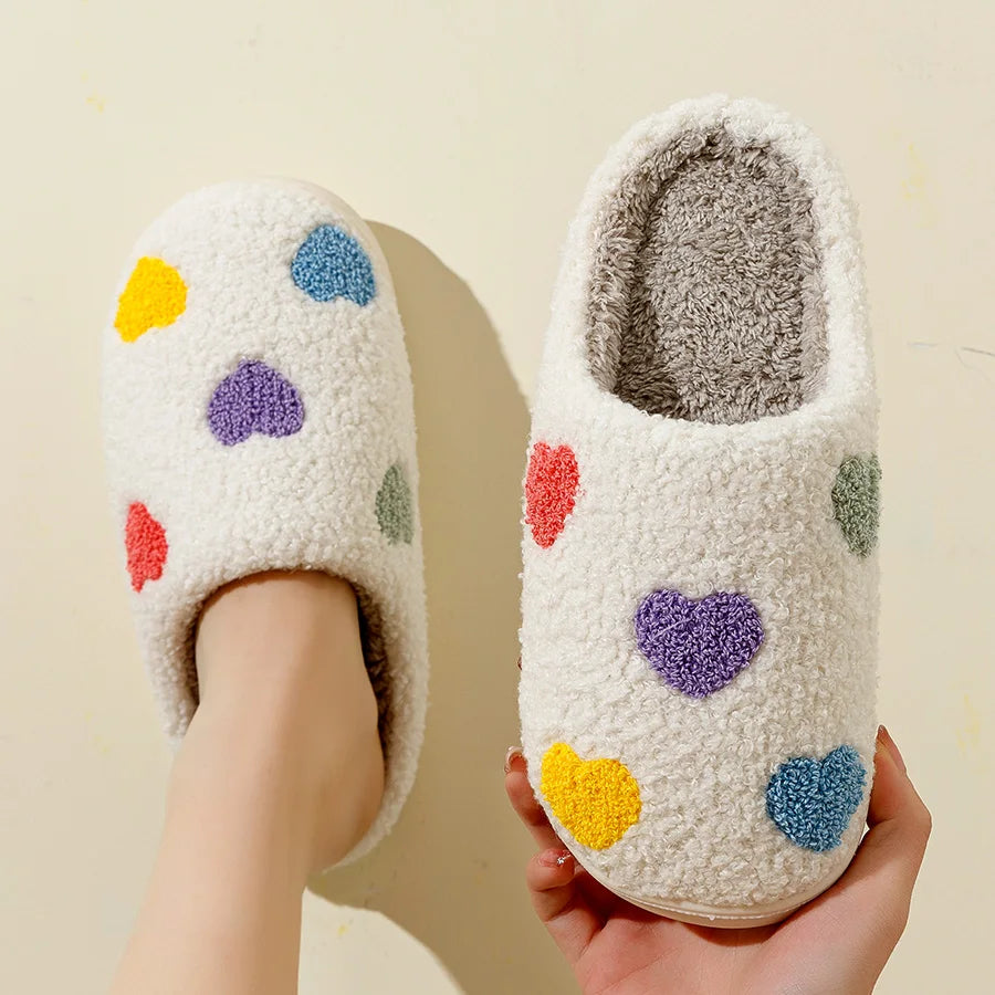 Sweetheart Fuzzy Heart Slippers  IZER 