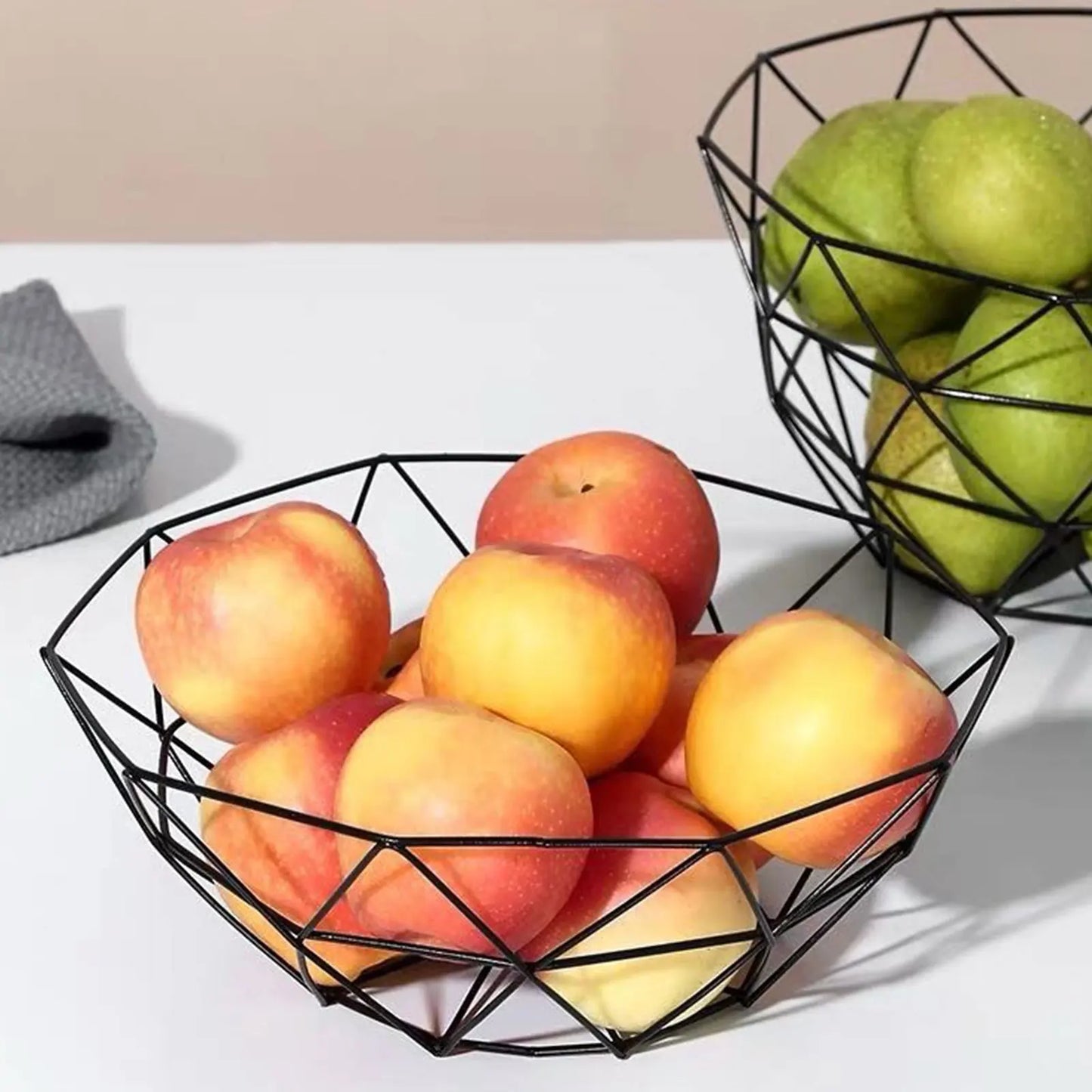 Elegant Wrought Iron Fruit Storage Basket  IZER 