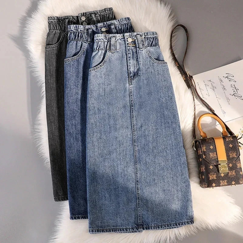 Split Denim Chic Skirt  IZER 