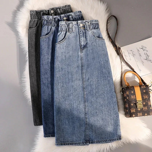 Split Denim Chic Skirt  IZER 