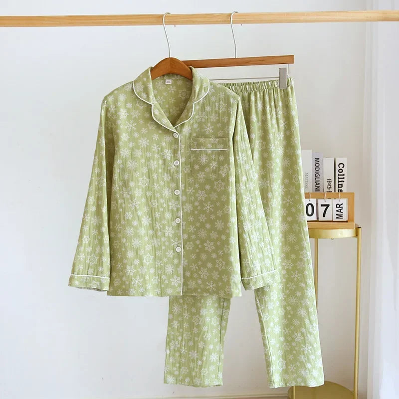 FloraLuxe Spring & Summer Cotton Pajama Set  IZER 