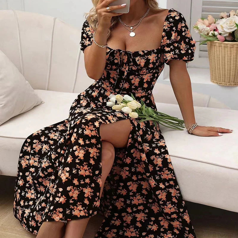 BloomingBelle Floral Slit Camisole Dress  IZER 