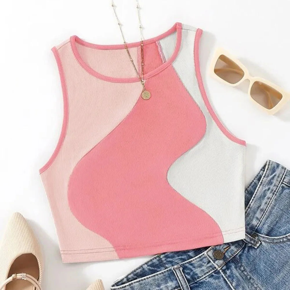 Retro Romance Ribbed Heartbeat Crop Tank  IZER 