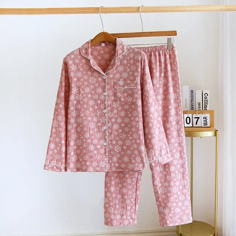 FloraLuxe Spring & Summer Cotton Pajama Set  IZER 