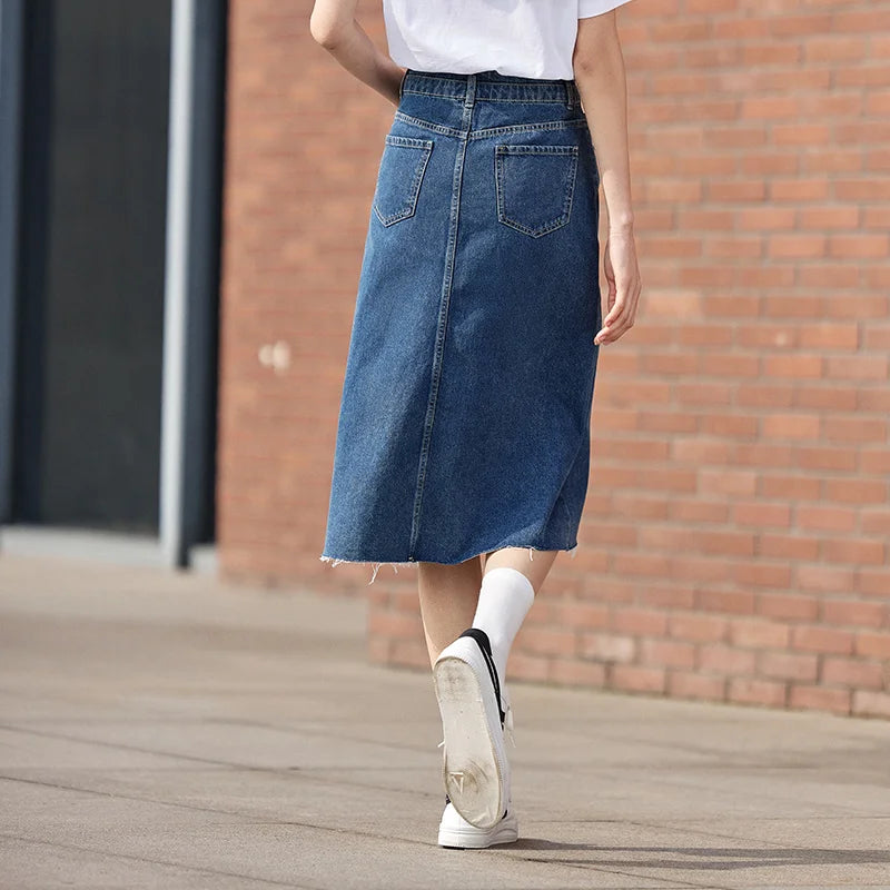 RetroEdge™️ High Tide Denim Skirt  IZER 