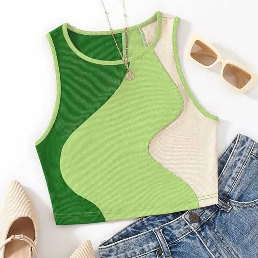 Retro Romance Ribbed Heartbeat Crop Tank  IZER 