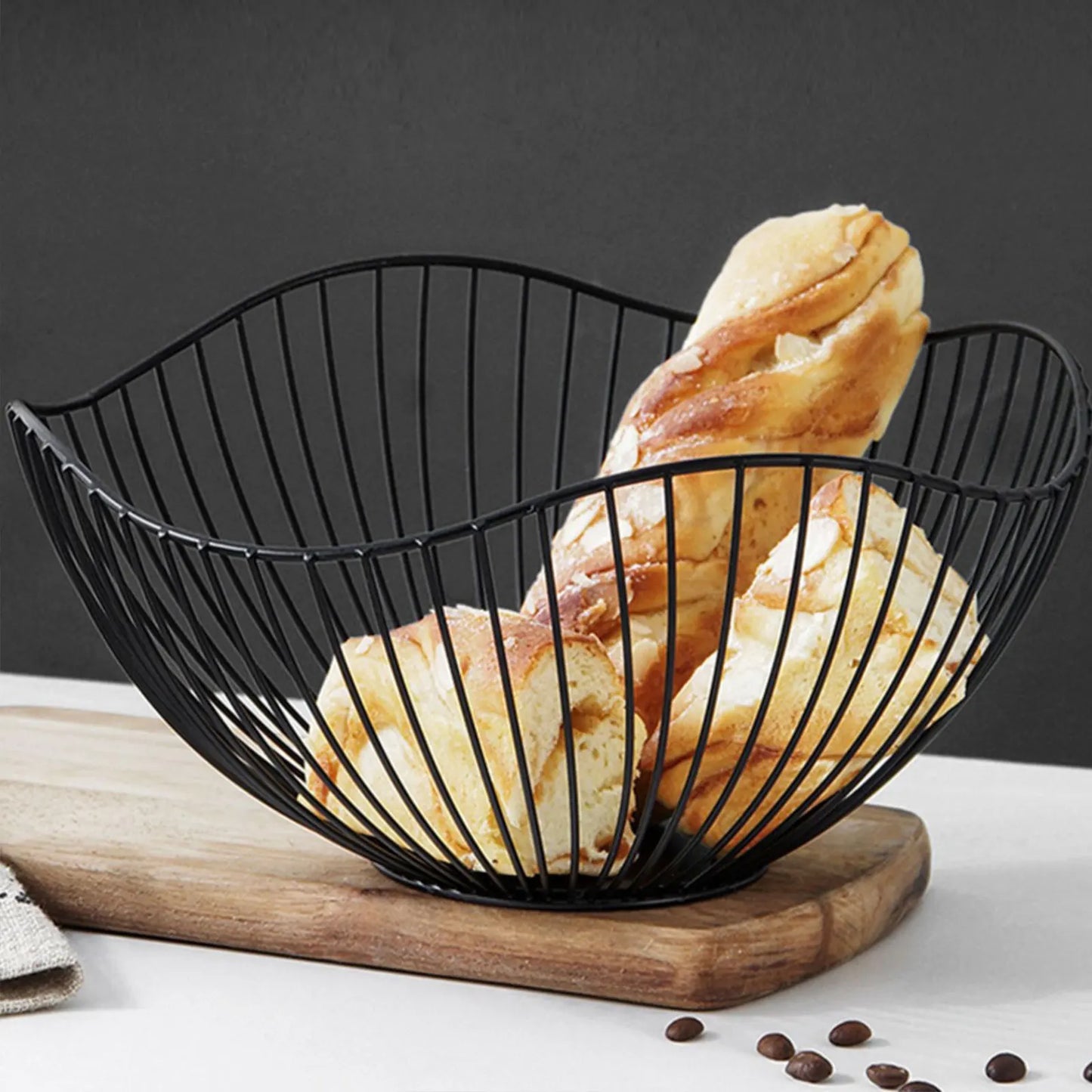 Elegant Wrought Iron Fruit Storage Basket  IZER 