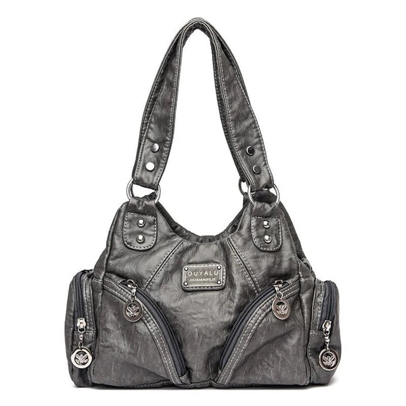 Urban Rebel: Mini Soft PU Leather Motorcycle Crossbody Bag  IZER 