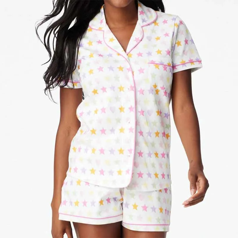 Cartoon Charm 2-Piece Pajama Set  IZER 